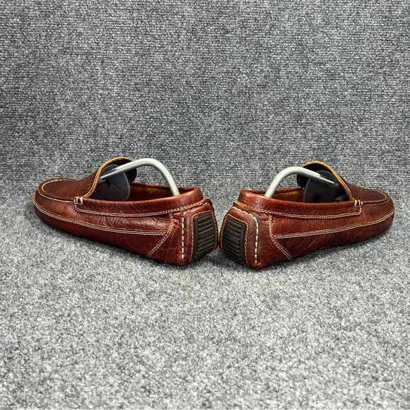 Duluth Trading Co. Bison Leather Driving Moccasins Mens 12 Brown Slip On Loafers - Picture 6 of 12